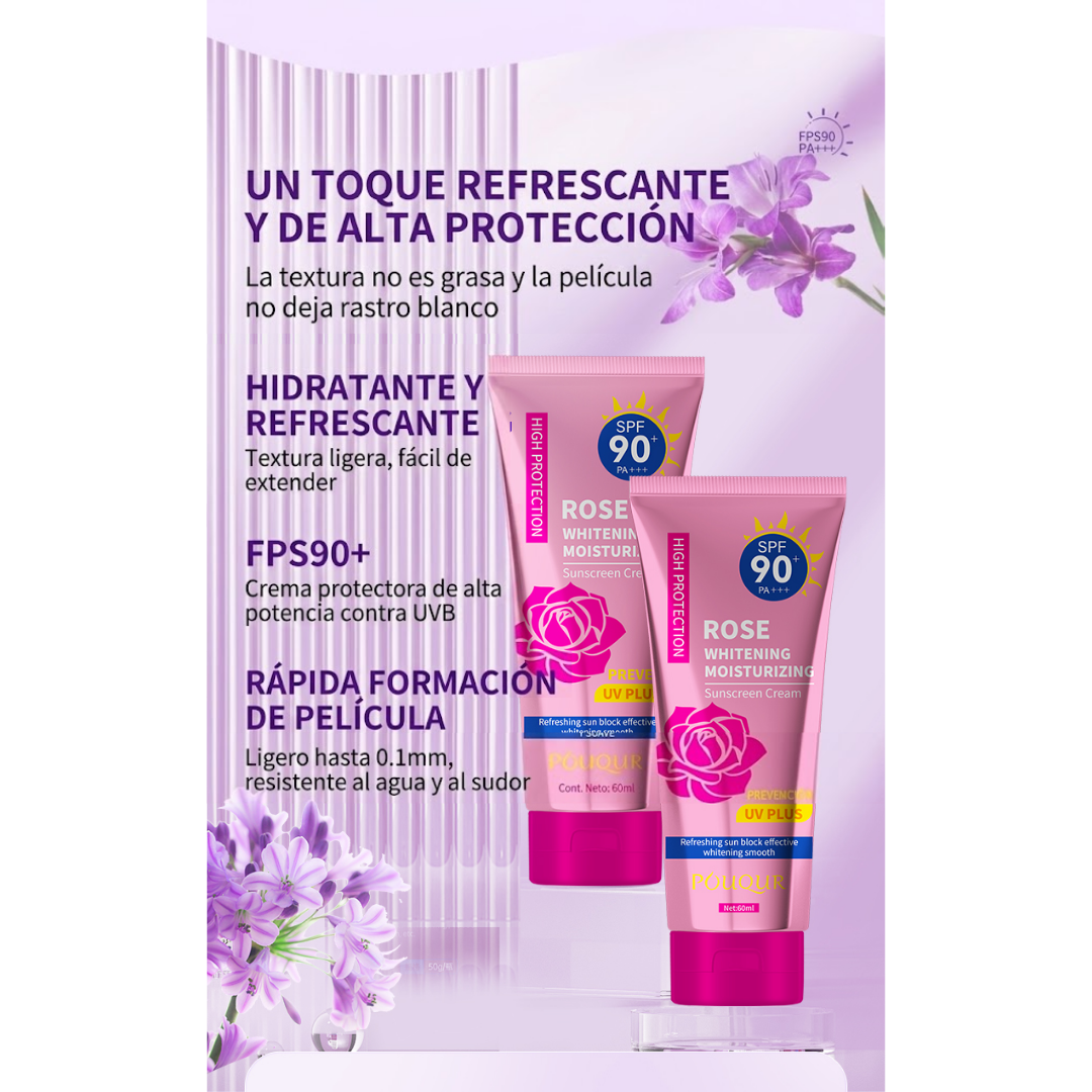 PROTECTOR SOLAR  ACLARANTE E HIDRATANTE 90SPF+