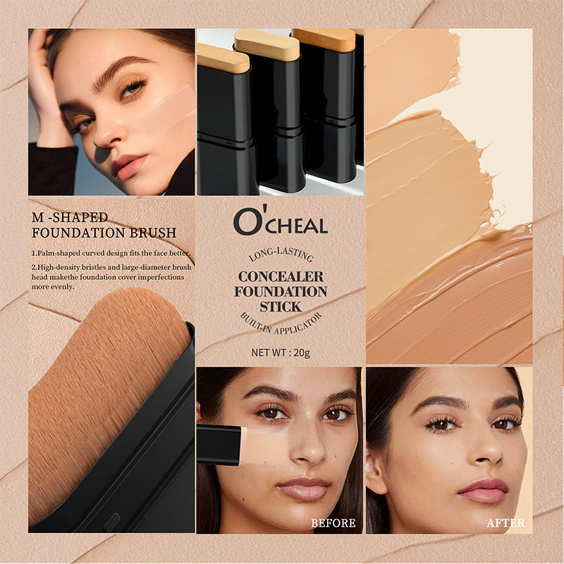BASE DE MAQUILLAJE CON BROCHA OCHEAL